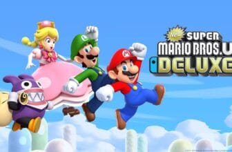 Spelers genieten van de coöperatieve multiplayerervaring in New Super Mario Bros. U Deluxe, met vier personages die samenwerken.